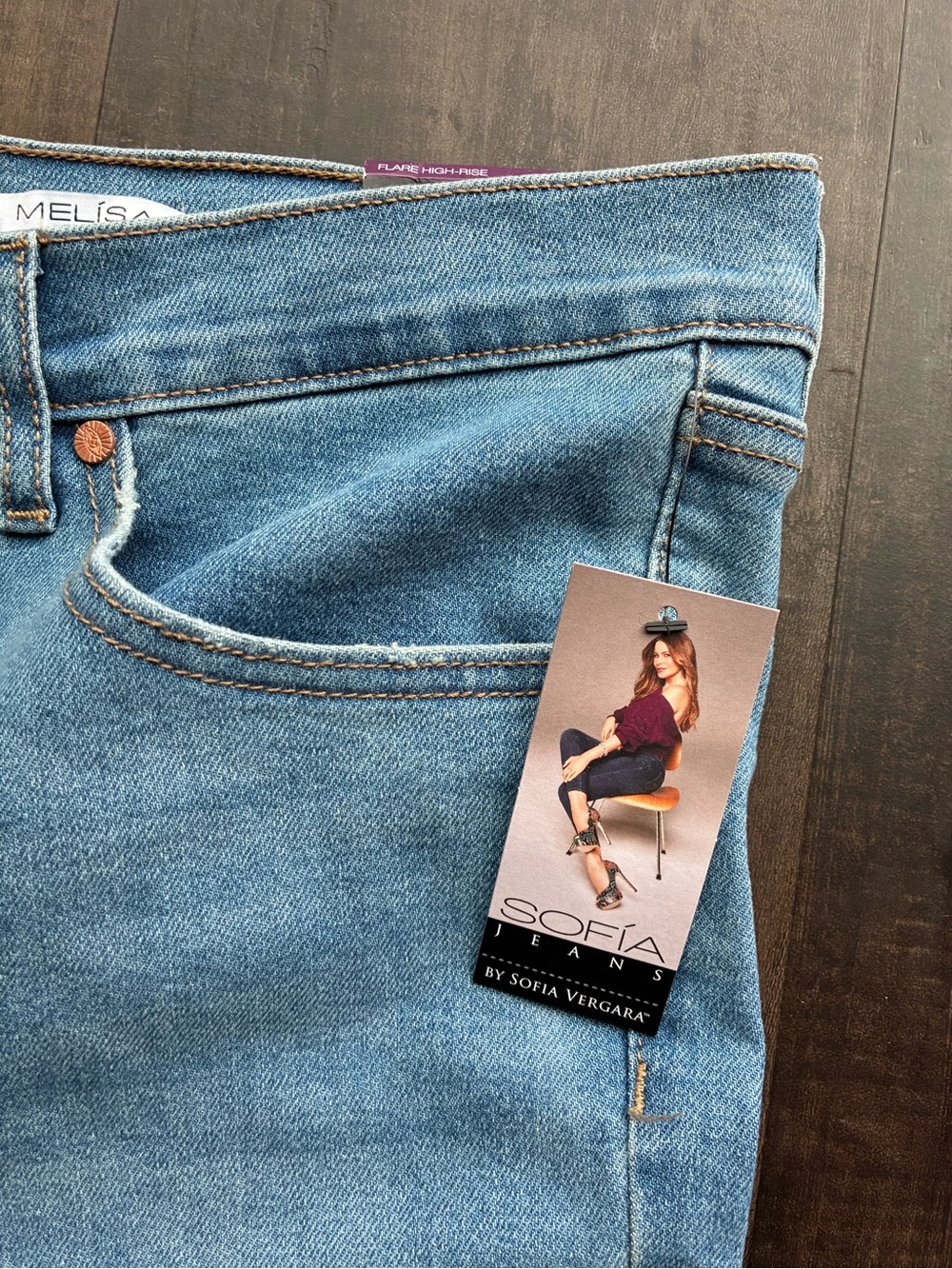 Sofia Jeans by Sofia Vergara Melisa High-Rise Flare Jeans Size 20 NWT Y2K - Picture 2 of 4